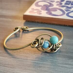 New Artisan handmade sterling silver bead bracelet